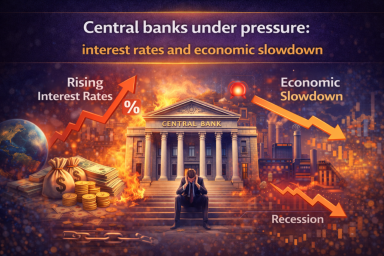 Central banks under pressure: interest rates and economic slowdown